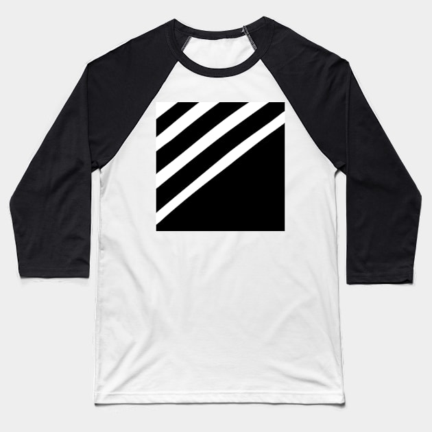 Simple black and white stripes Baseball T-Shirt by bigmoments